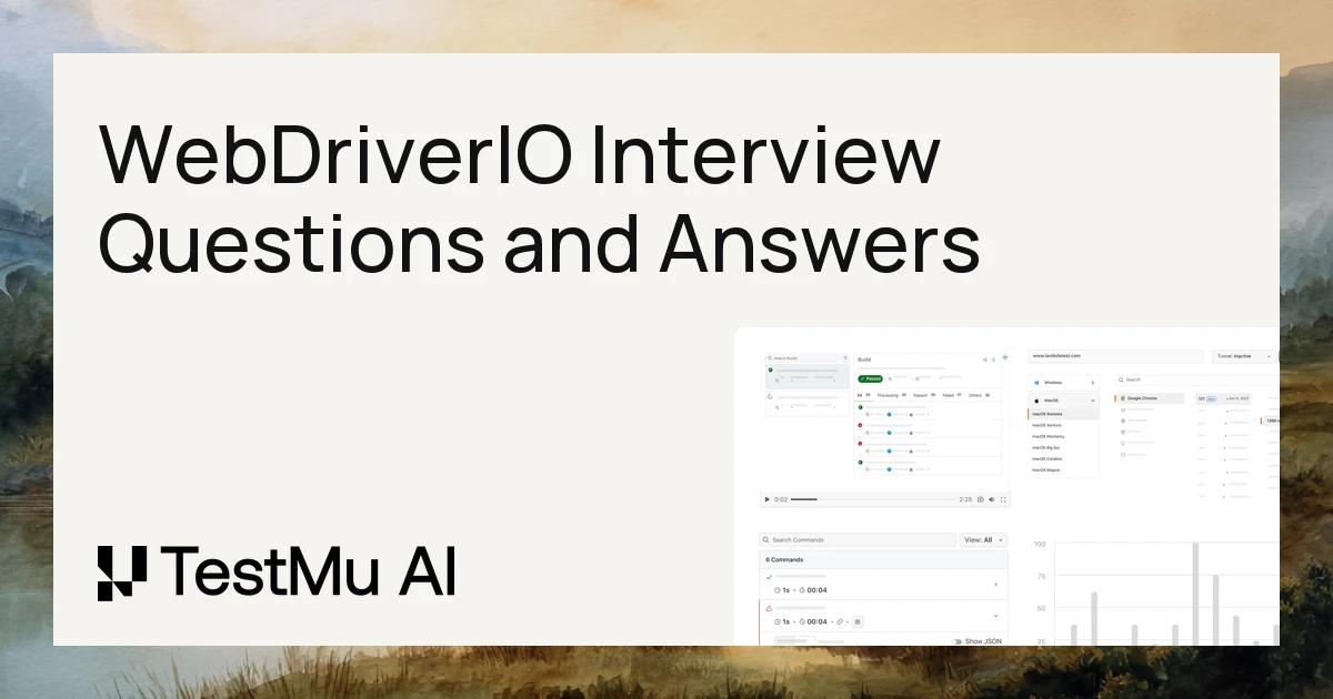 WebdriverIO: 30+ Interview Questions and Answers