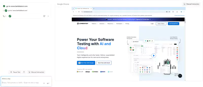 Write a step text area Write a step text area