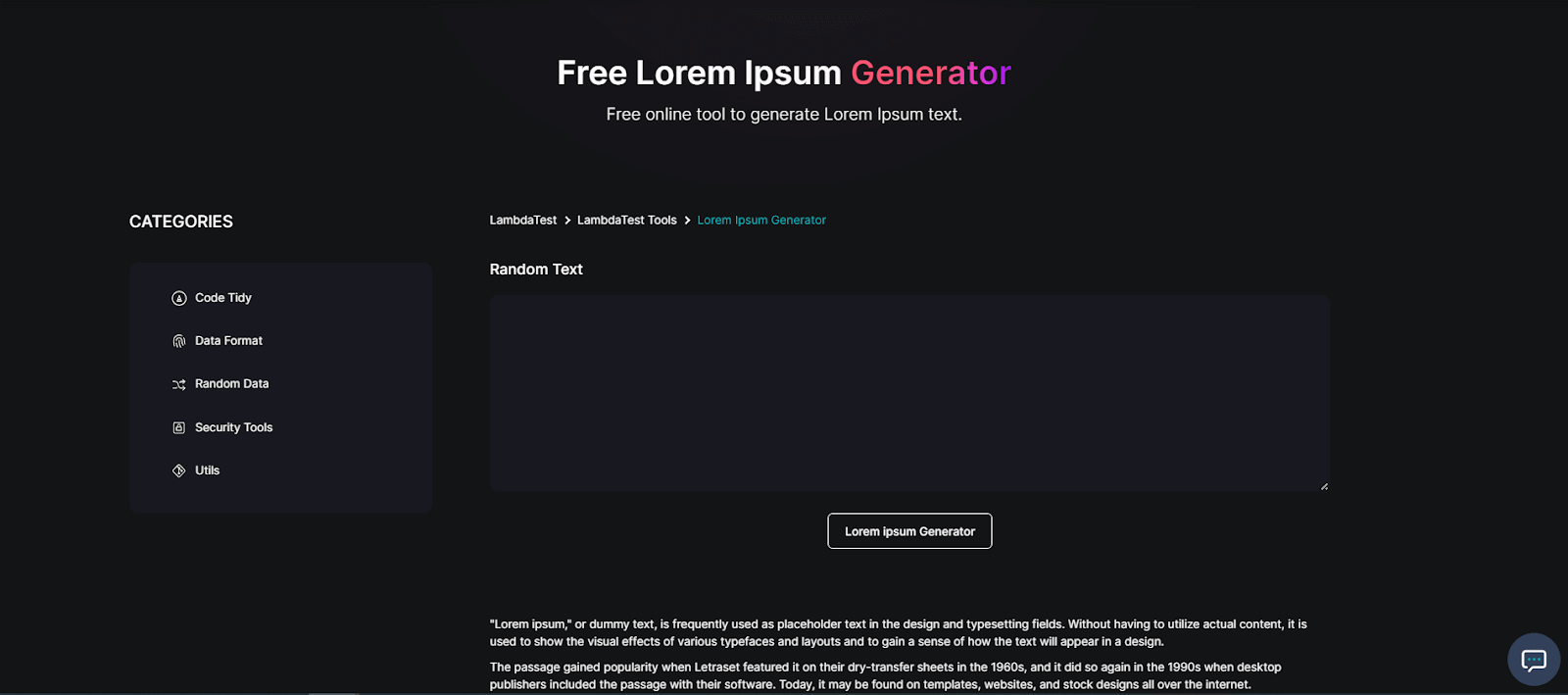 Lorem Ipsum Generator Lorem Ipsum Generator