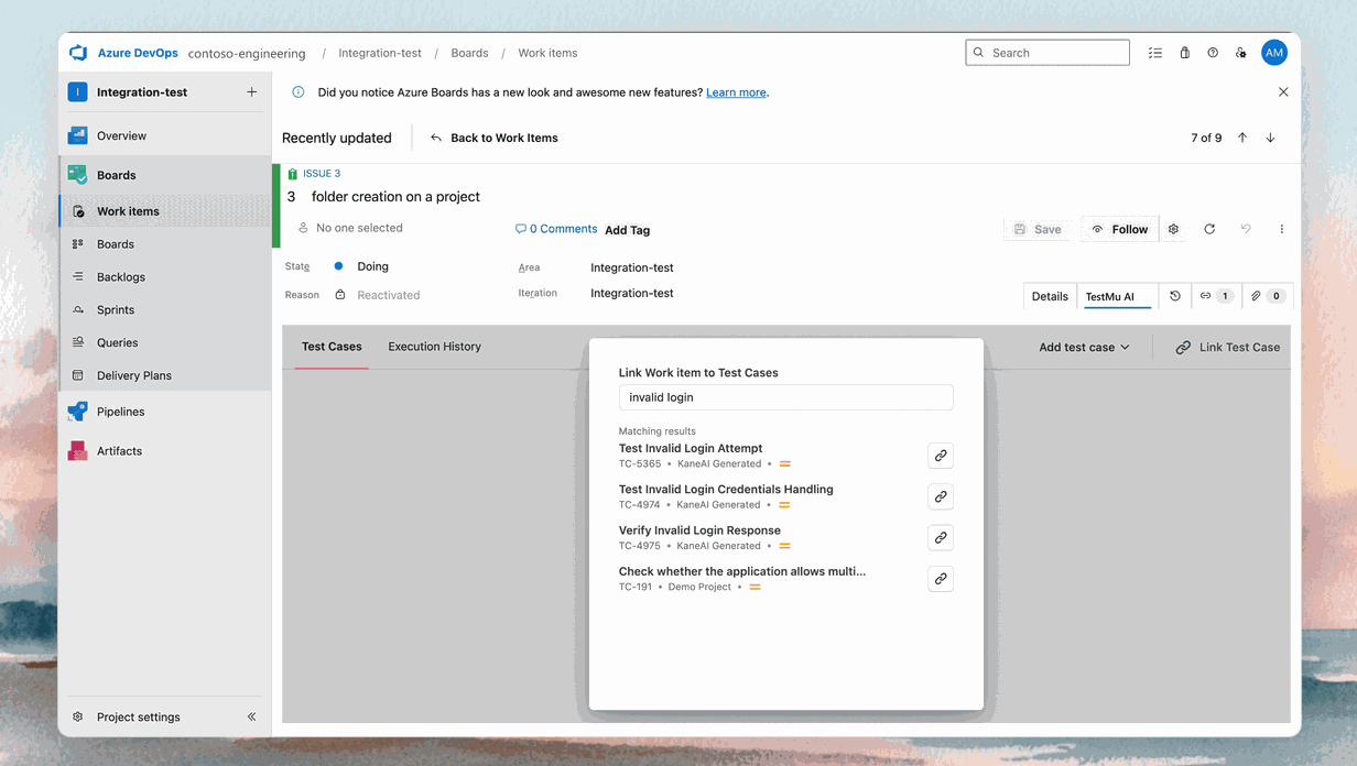 Azure DevOps Test Management Tool With AI