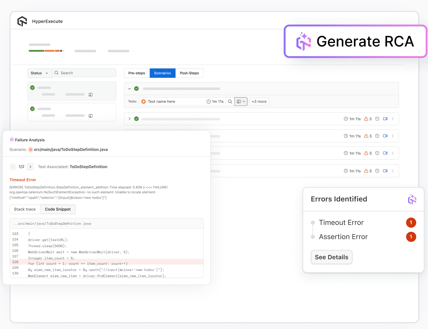 AI-Native Test Failure Analysis for Quick Resolution