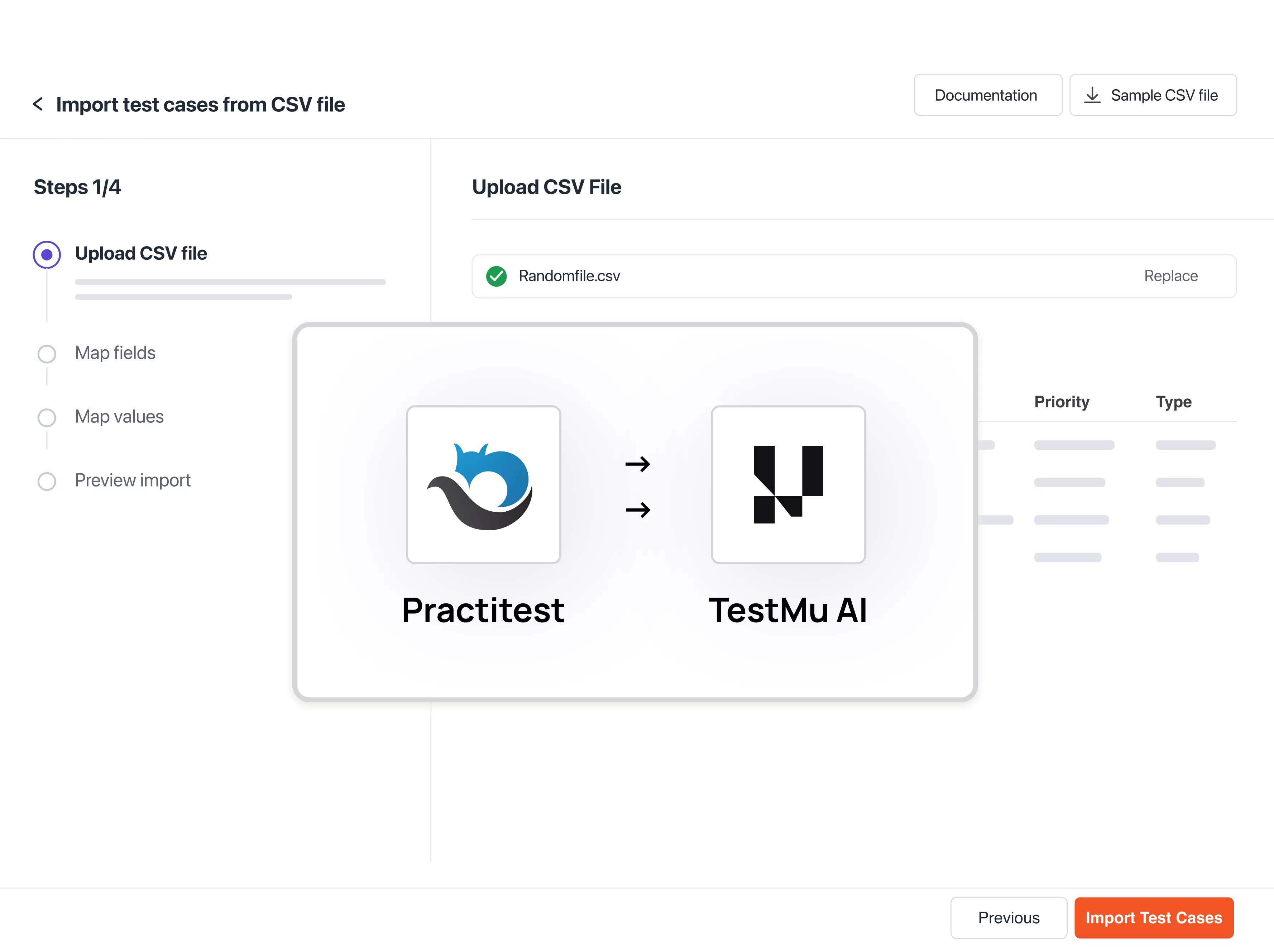 Migration from PractiTest is built in