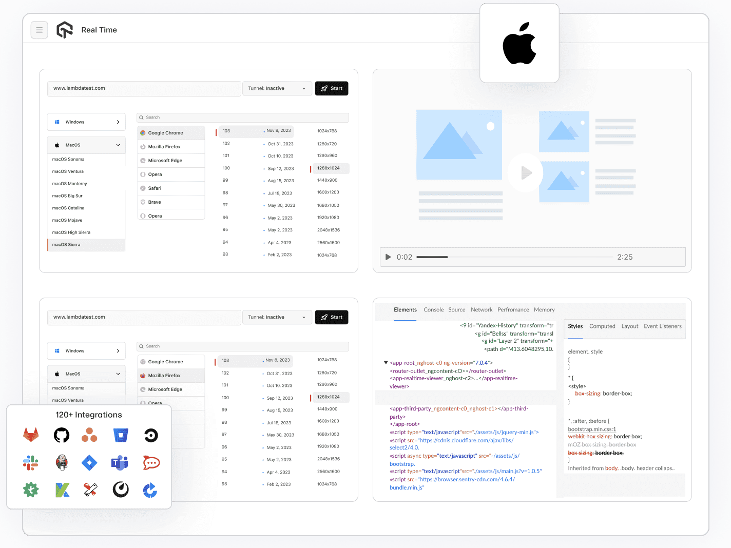 Cross Browser Testing on macOS Sierra Browsers Online