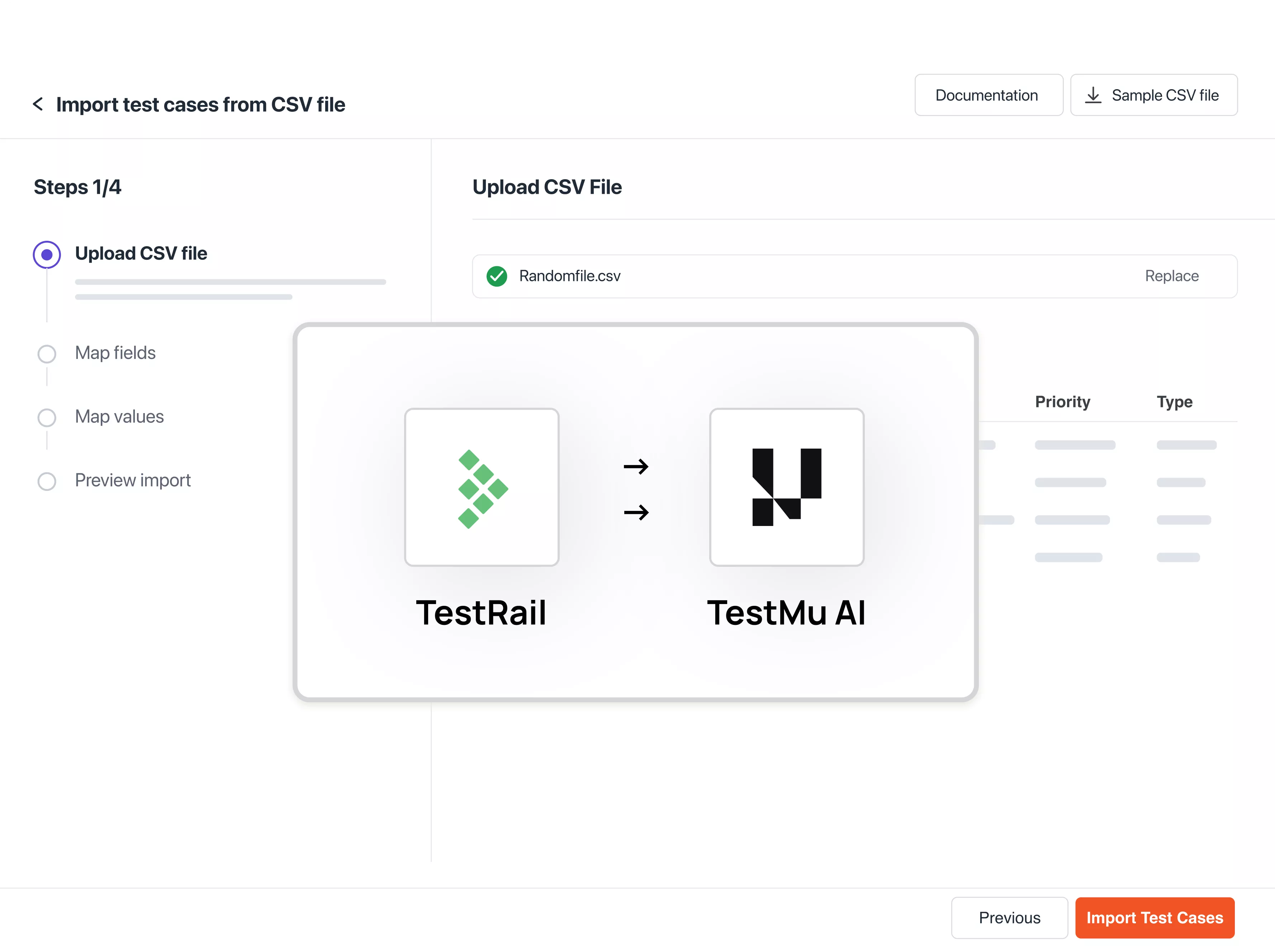 Migration from TestRail is built in
