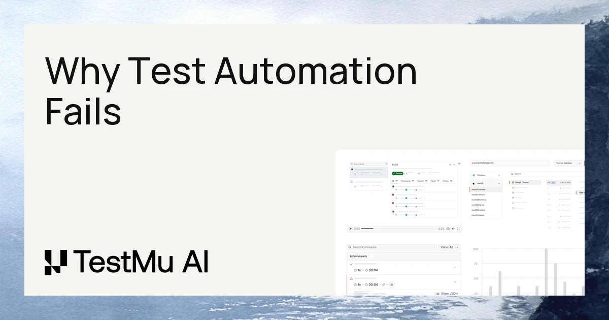 22 Reasons Why Test Automation Fails For Your Web App