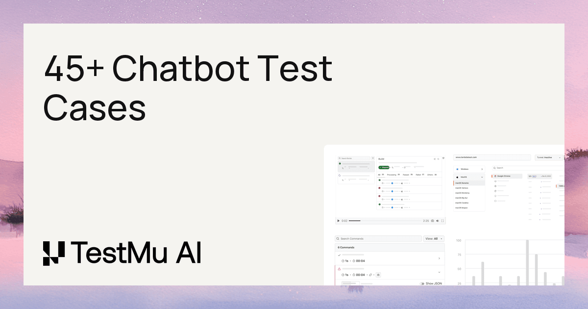 45+ Chatbot Test Cases: Template, Examples & Automation | TestMu AI (Formerly LambdaTest)