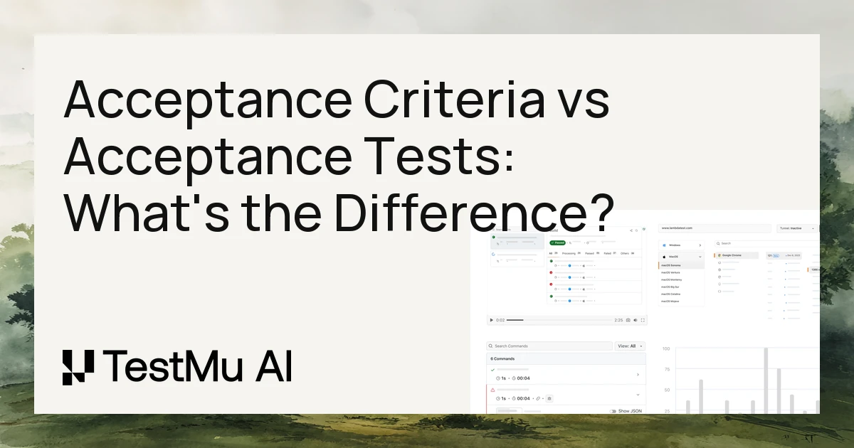 Acceptance Criteria vs Acceptance Tests: Key Differences | TestMu AI (Formerly LambdaTest)