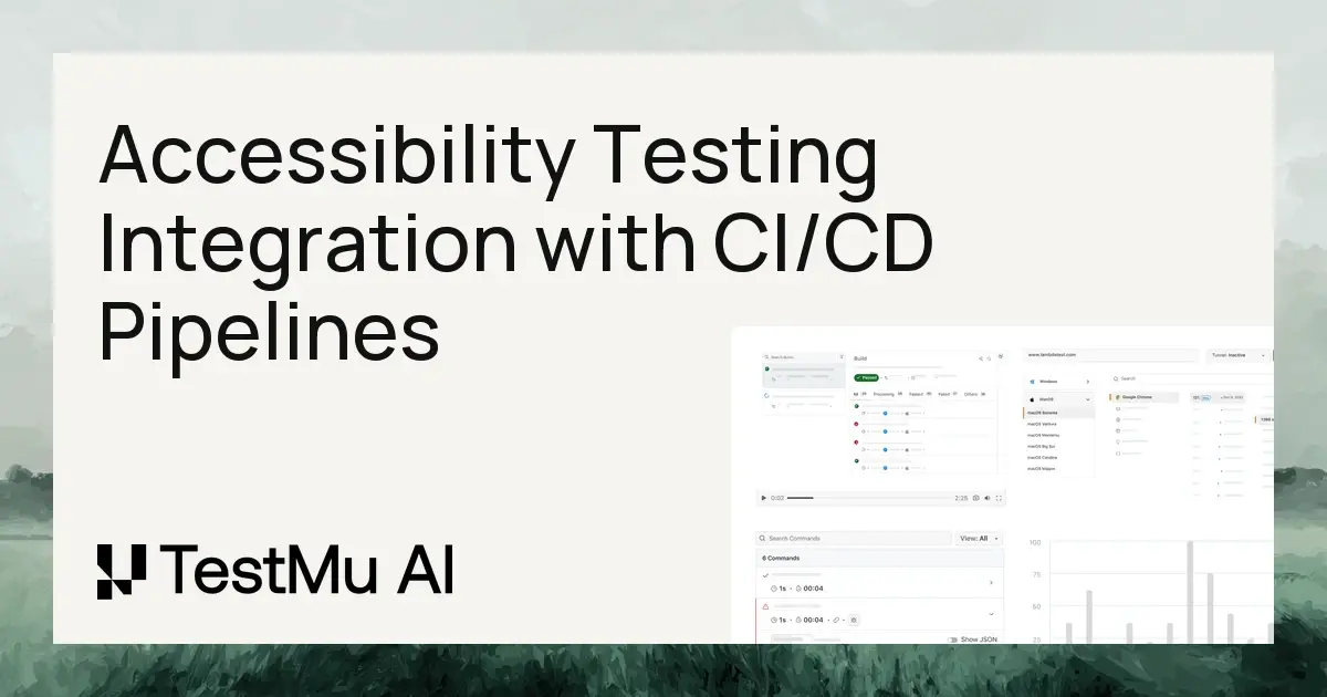 How Does Accessibility Testing Integrate With CI/CD Pipelines for Continuous Compliance Monitoring? | TestMu AI (Formerly LambdaTest)