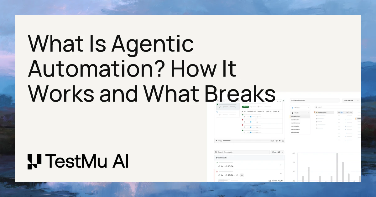 What Is Agentic Automation? How It Works and What Breaks | TestMu AI (Formerly LambdaTest)