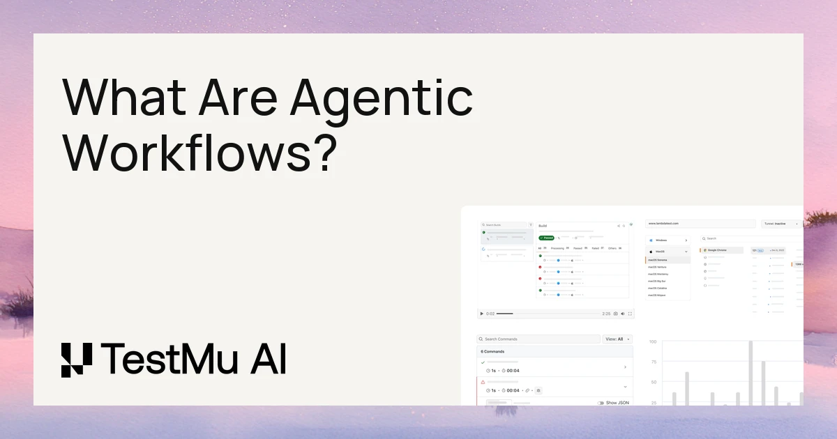 What Are Agentic Workflows? Patterns, Examples & Reliability | TestMu AI (Formerly LambdaTest)