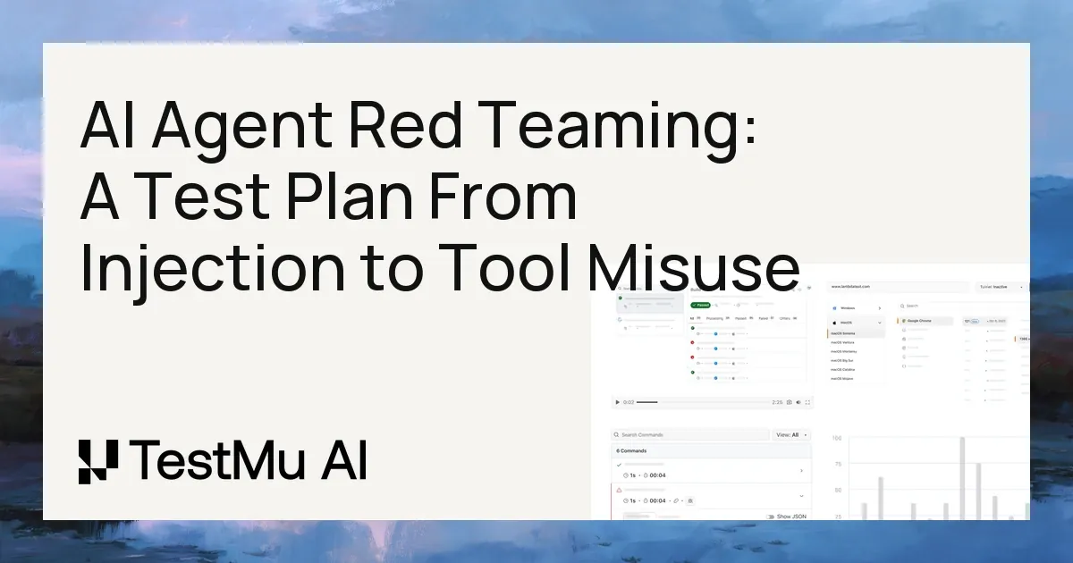 AI Agent Red Teaming: A Test Plan for Tool Misuse | TestMu AI (Formerly LambdaTest)