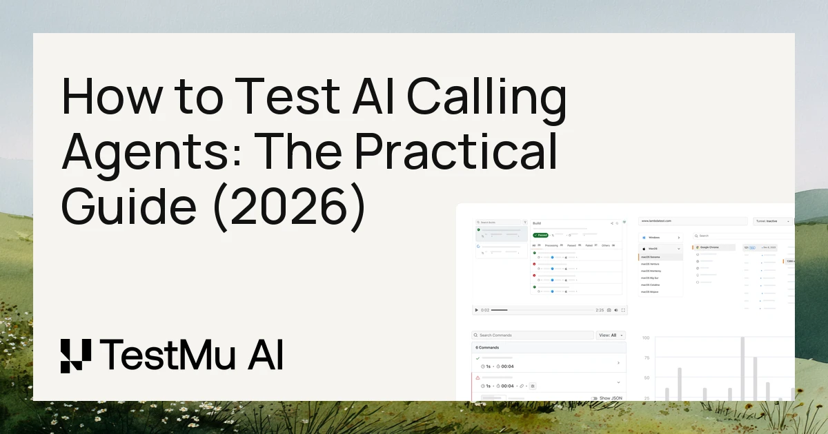 How to Test AI Calling Agents: The Practical Guide (2026) | TestMu AI (Formerly LambdaTest)