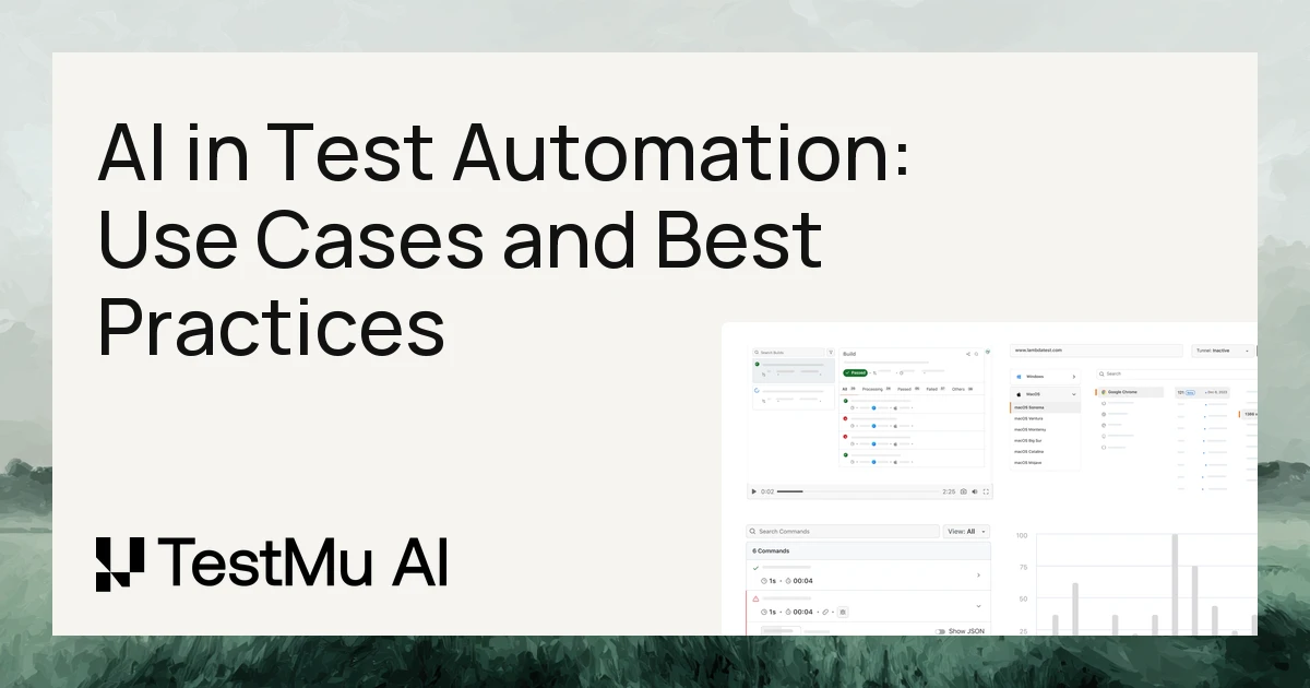 AI in Test Automation: Use Cases and Best Practices 2026 | TestMu AI (Formerly LambdaTest)