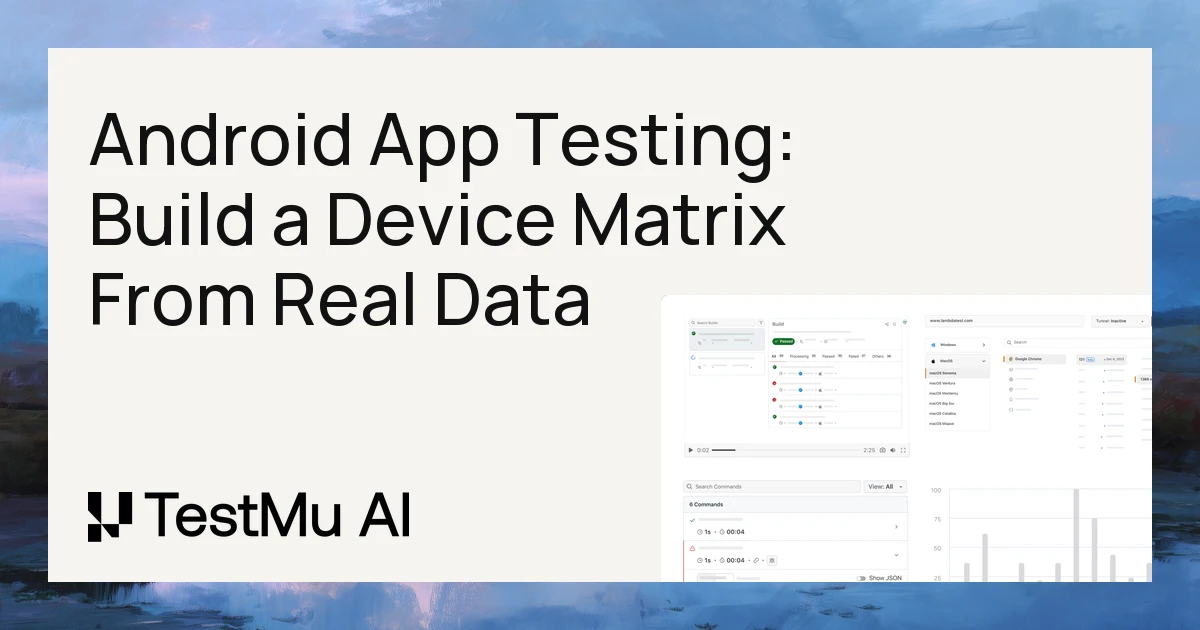 Android App Testing: Build a Device Matrix From Real Data | TestMu AI (Formerly LambdaTest)