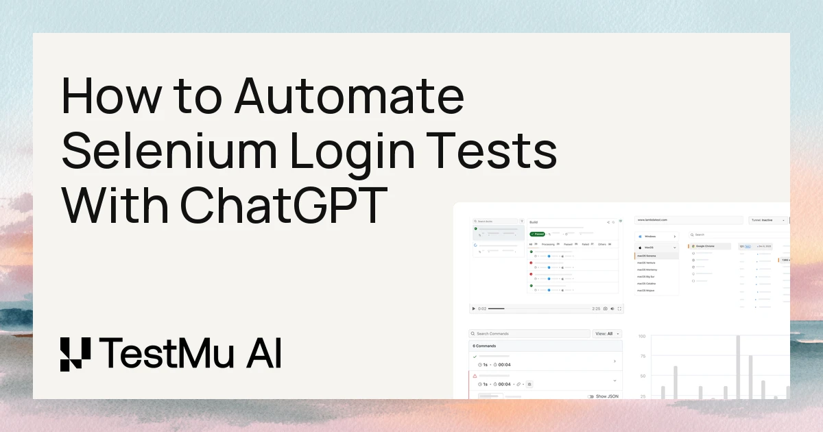 Automate Selenium Login Tests With ChatGPT | TestMu AI (Formerly LambdaTest)