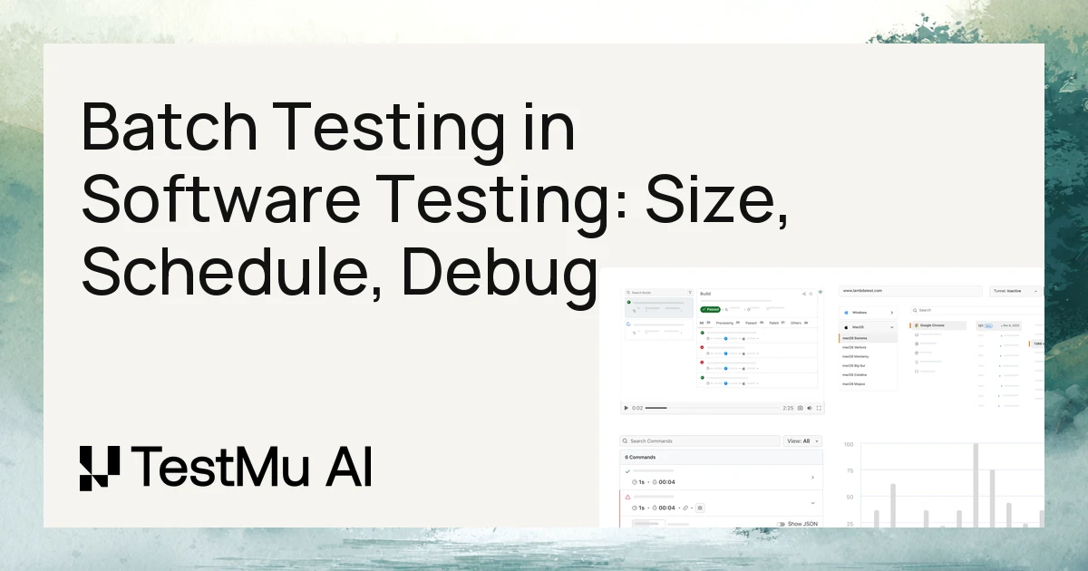 Batch Testing in Software Testing: Size, Schedule, Debug | TestMu AI (Formerly LambdaTest)