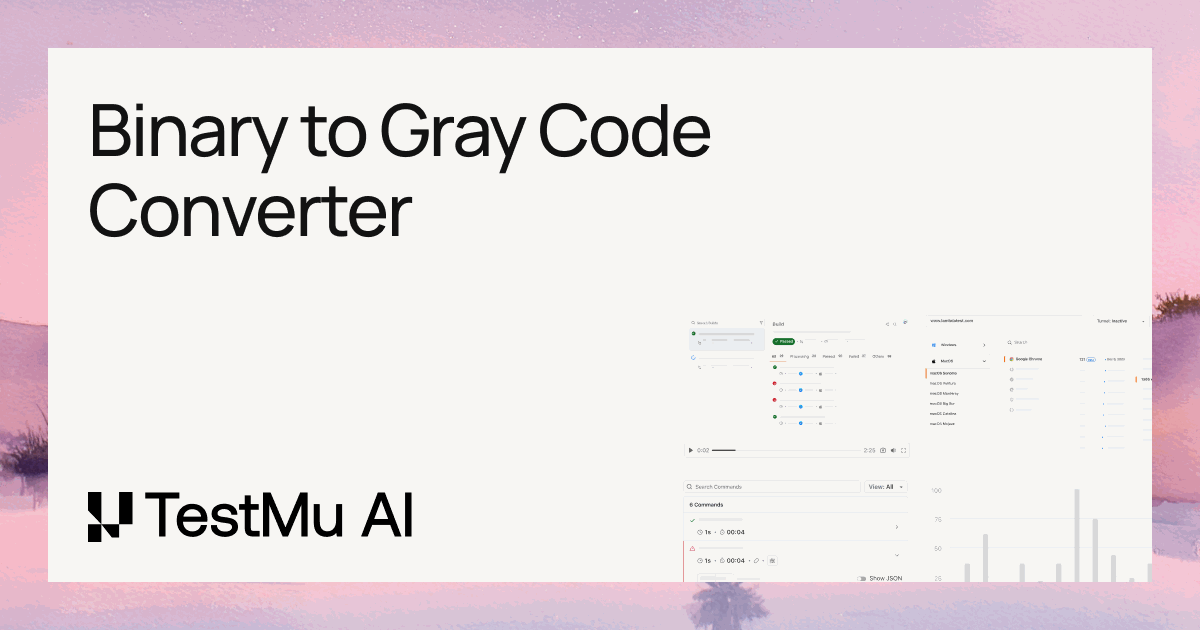 Binary to Gray Code Converter Online Tool