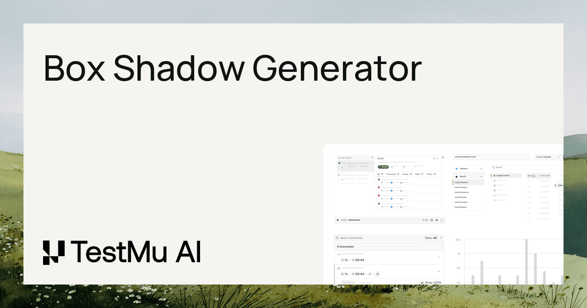 CSS Box Shadow Generator Online Free Tool | TestMu AI (Formerly LambdaTest)