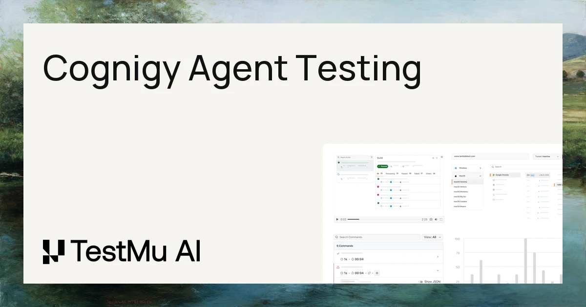 How to Test a Cognigy Agent | TestMu AI (Formerly LambdaTest)