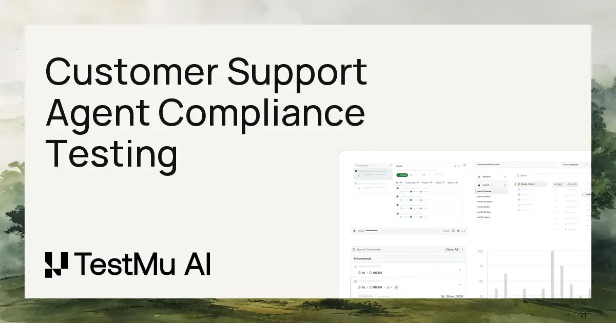 Customer Support Agent Compliance Testing: What to Assert