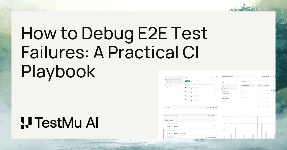 How to Debug E2E Test Failures: A Practical CI Playbook | TestMu AI (Formerly LambdaTest)
