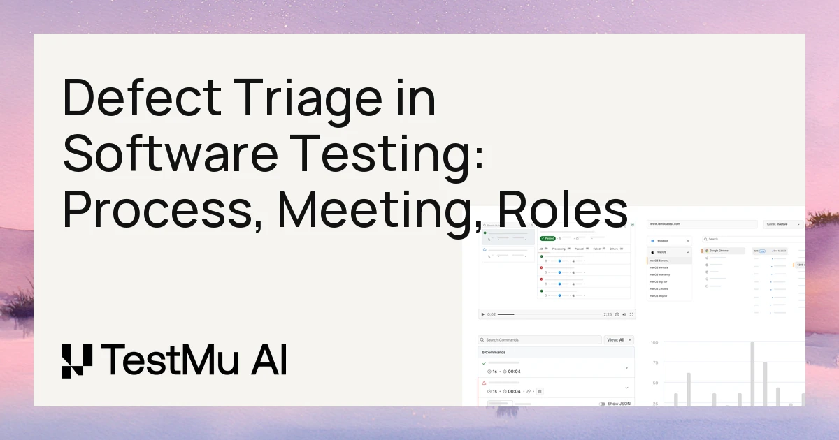 Defect Triage in Software Testing: Process, Meeting, Roles