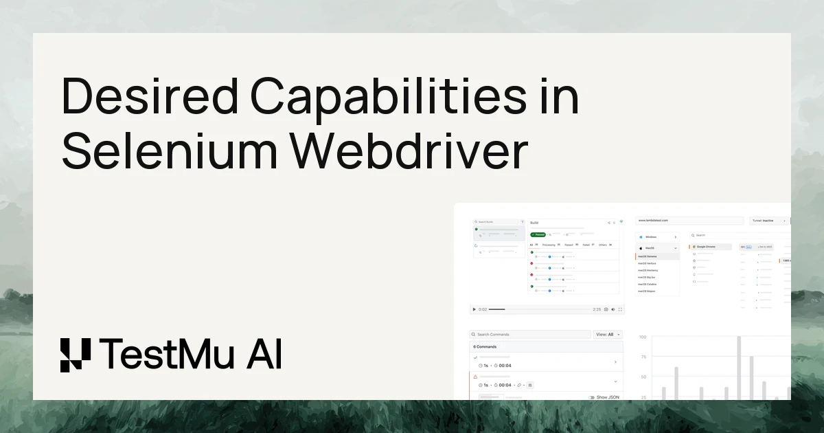 Desired Capabilities in Selenium: Are They Deprecated? | TestMu AI (Formerly LambdaTest)