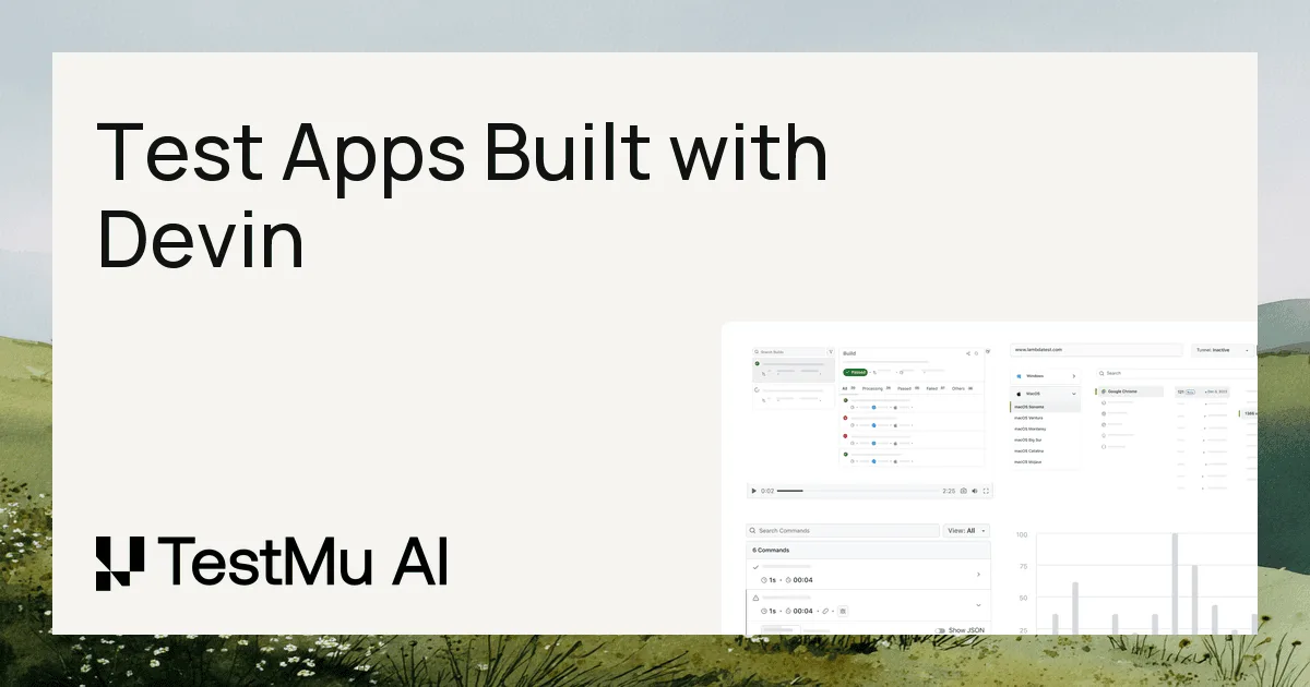 Test Apps Built with Devin | Kane CLI by TestMu AI