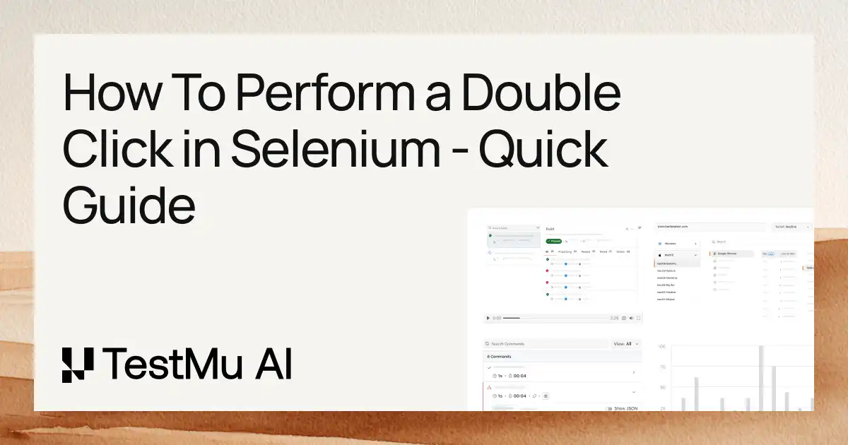 How To Perform a Double Click in Selenium - Quick Guide | TestMu AI (Formerly LambdaTest)