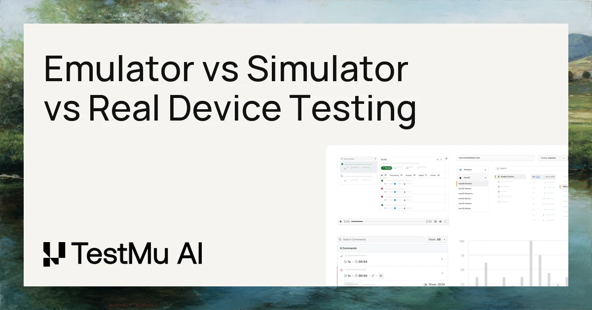 Emulator vs Simulator vs Real Device: When to Use Which? [2026] | TestMu AI (Formerly LambdaTest)