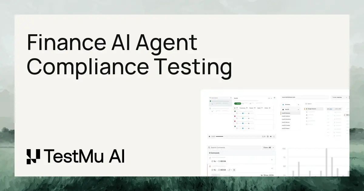 Finance AI Agent Compliance Testing: The Output Is a Record