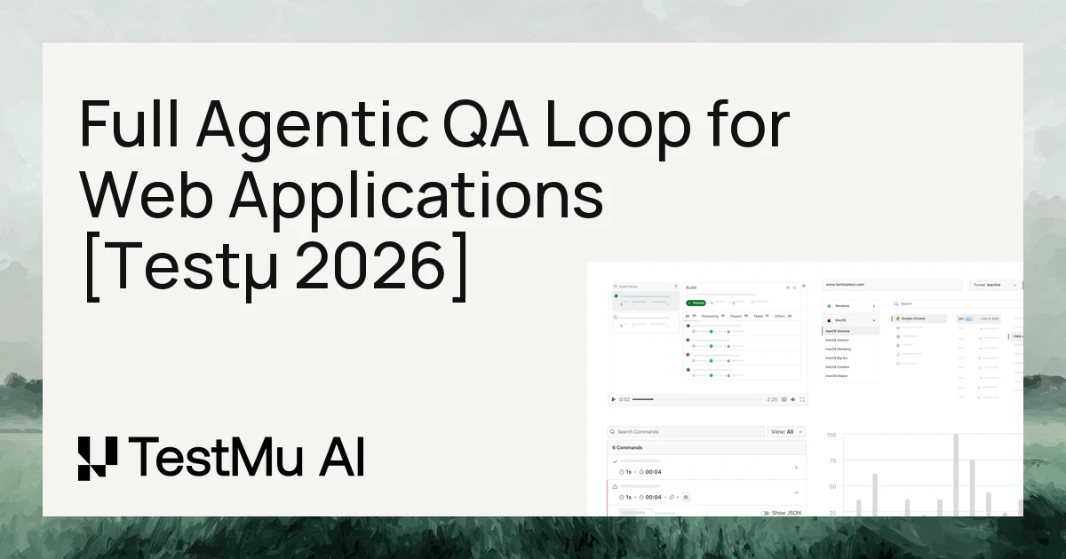 The Full Agentic QA Loop for Web Applications [Testμ 2026]