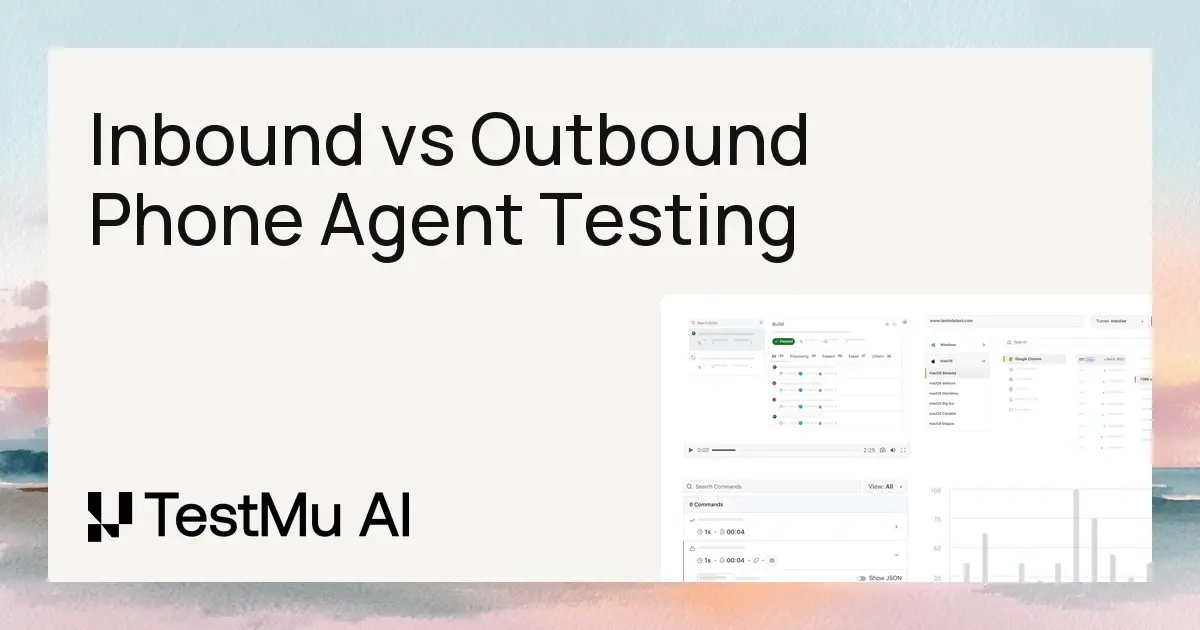 Inbound vs Outbound Phone Agent Testing