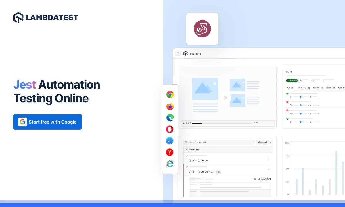 Jest testing on 3000+ browsers and browser versions | Online Automation ...
