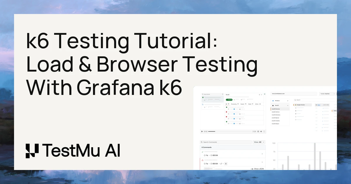 k6 Testing Tutorial: Load & Browser Testing With Grafana k6 | TestMu AI (Formerly LambdaTest)