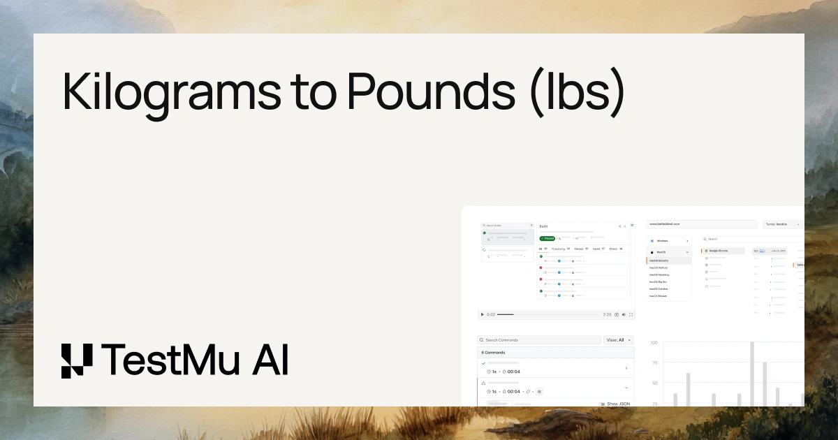 Free KG to LBS Converter – Convert Kilograms to Pounds | TestMu AI ...