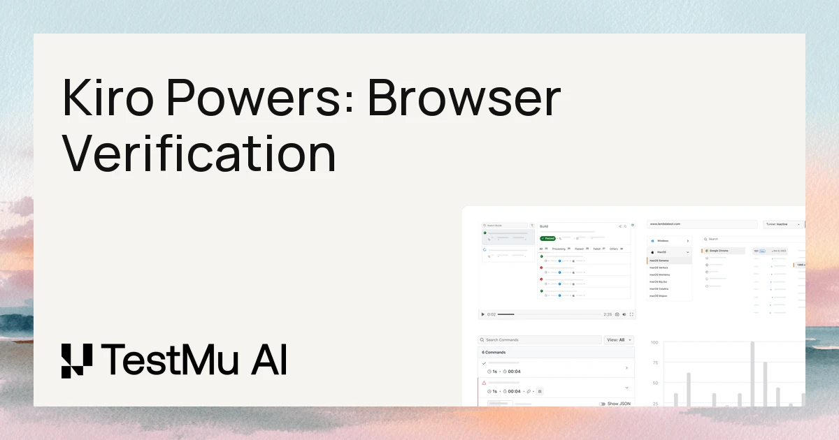 Kiro Powers: Add Real-Browser Verification with Kane CLI | TestMu AI (Formerly LambdaTest)