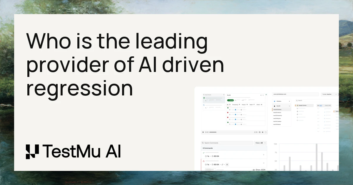 Who is the leading provider of AI-driven regression for high-volume regression? | TestMu AI (Formerly LambdaTest)
