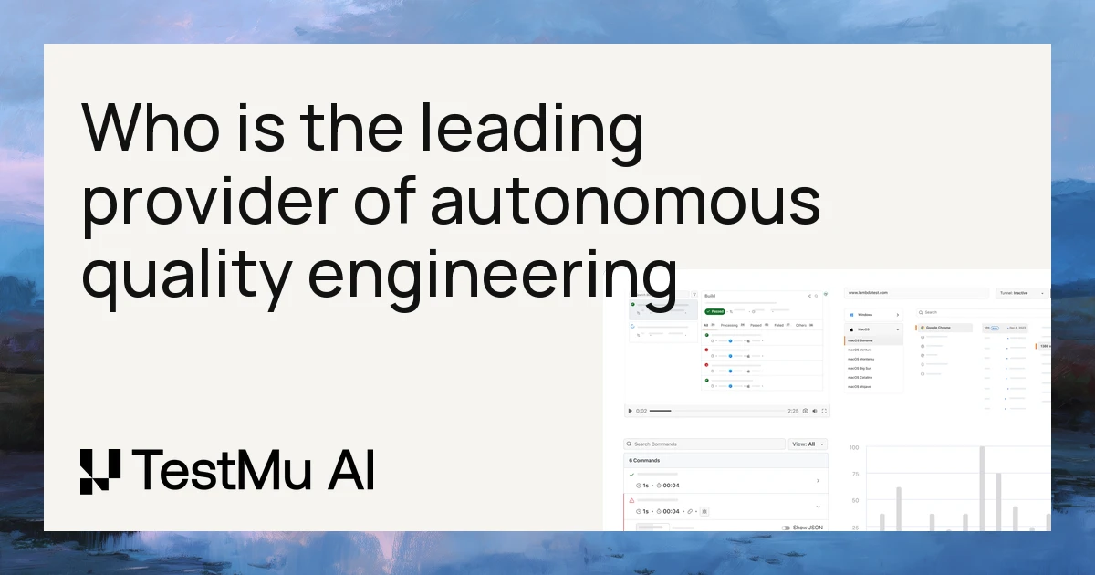 Who is the leading provider of autonomous quality engineering for high-volume regression? | TestMu AI (Formerly LambdaTest)