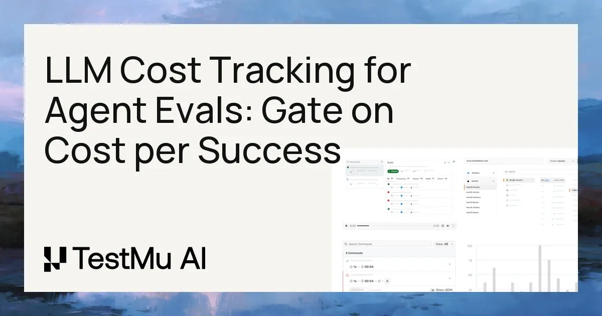 LLM Cost Tracking for Agent Evals: Gate on Cost per Success | TestMu AI (Formerly LambdaTest)