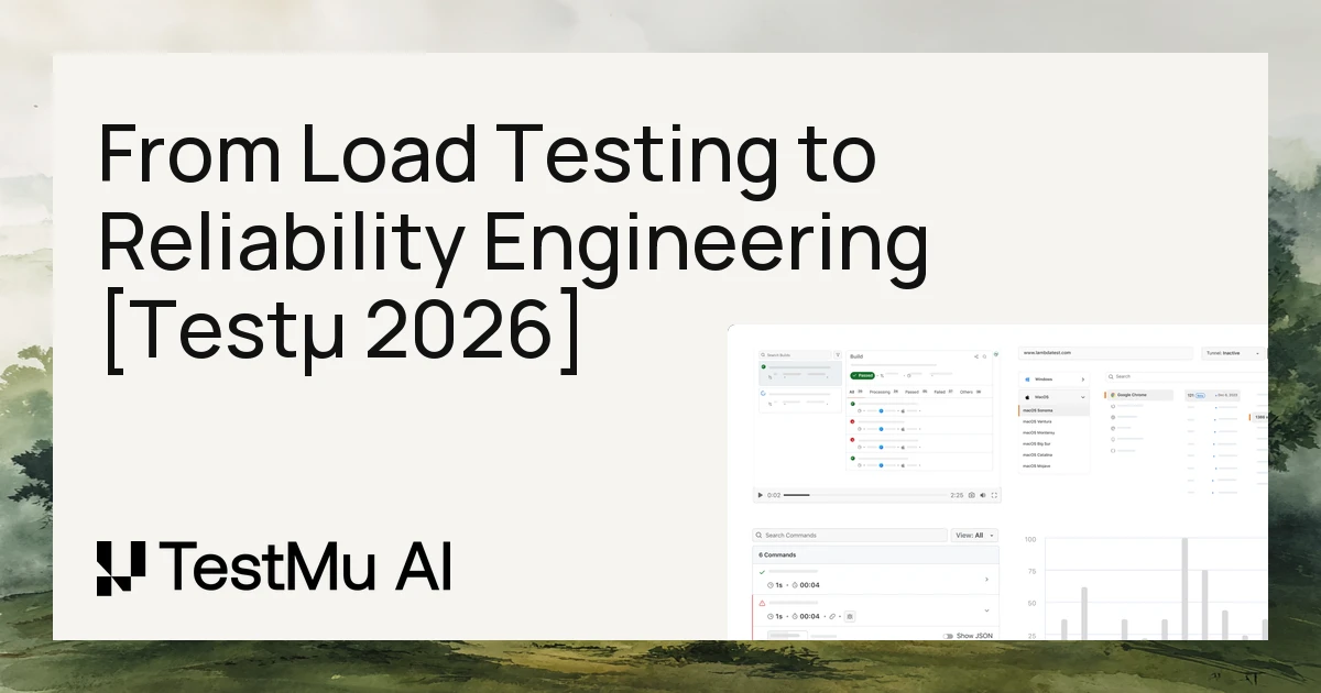 From Load Testing to Reliability Engineering [Testμ 2026]