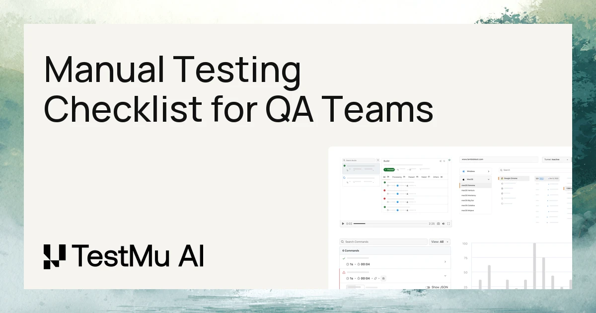 Manual Testing Checklist for QA Teams in 2026