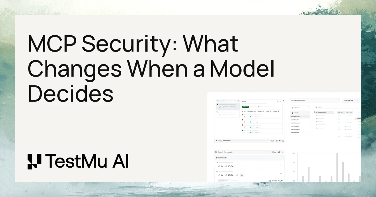 MCP Security: What Changes When a Model Decides | TestMu AI (Formerly LambdaTest)