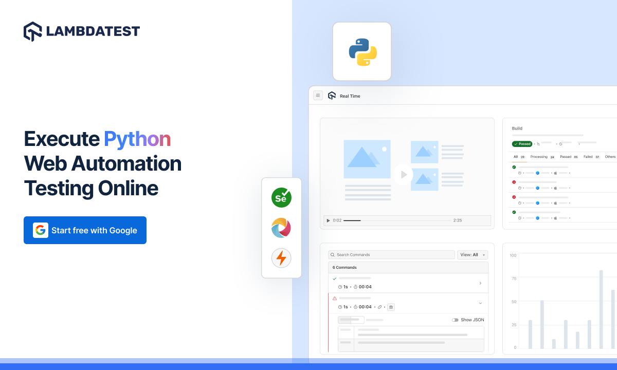 Execute Python Web Automation Tests Online | TestMu AI (Formerly ...