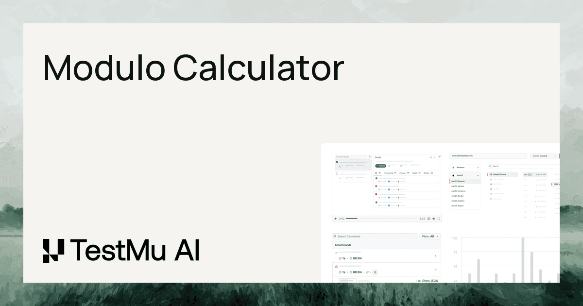 Free Modulo Calculator Online – Modular Arithmetic Tool | TestMu AI ...