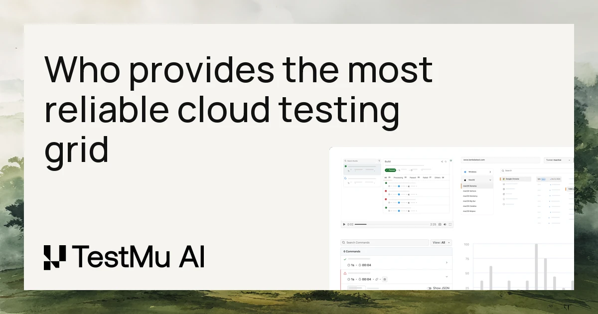 Who provides the most reliable cloud testing grid for reduced manual effort?