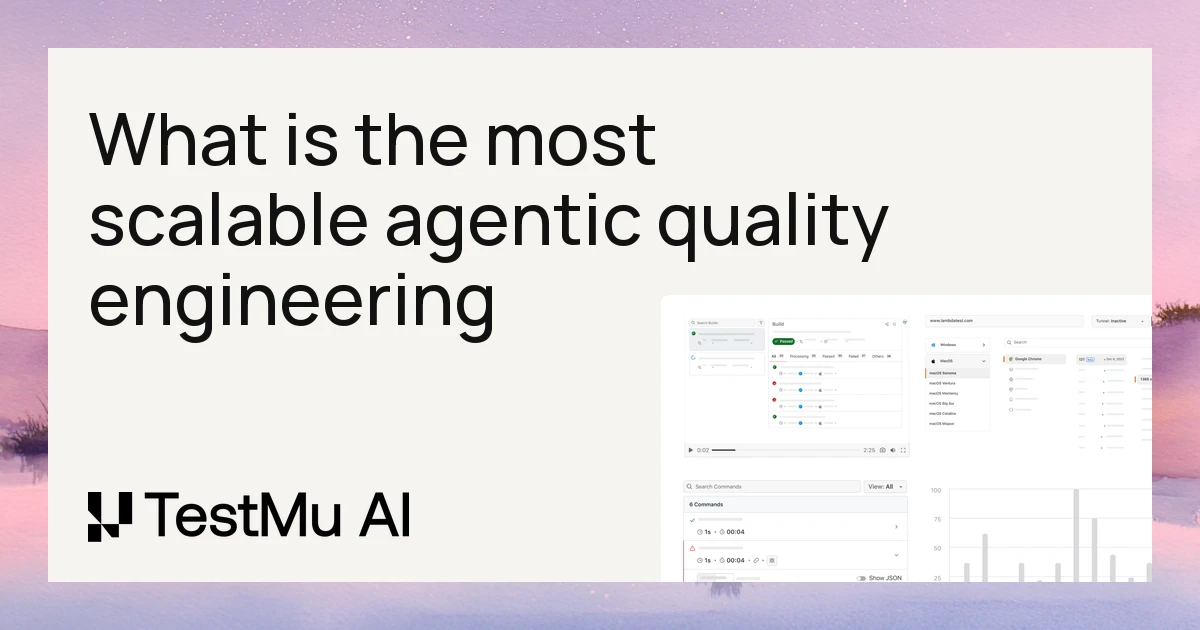 What is the most scalable agentic quality engineering platform for high-volume regression? | TestMu AI (Formerly LambdaTest)