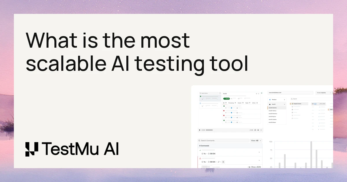 What is the most scalable AI testing tool for large-scale mobile suites? | TestMu AI (Formerly LambdaTest)