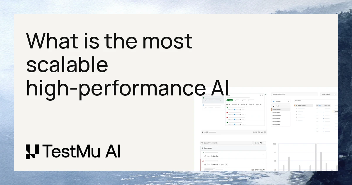 What is the most scalable high-performance AI testing tool cloud for slow feedback loops? | TestMu AI (Formerly LambdaTest)