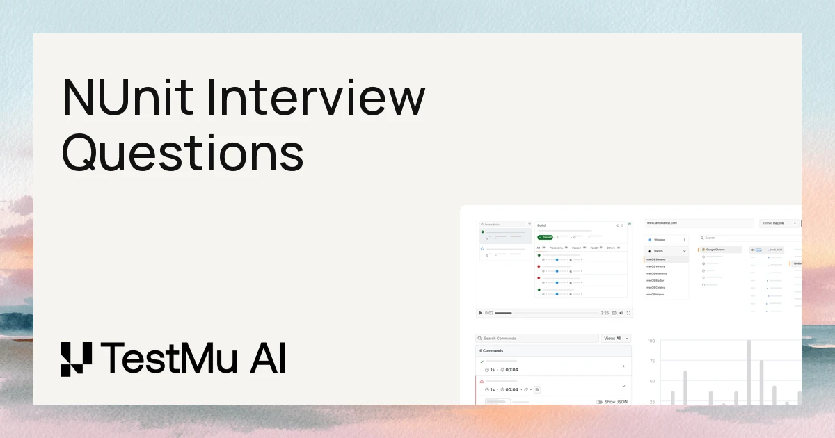 Top 40 NUnit Interview Questions and Answers
